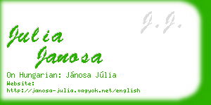 julia janosa business card