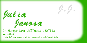 julia janosa business card
